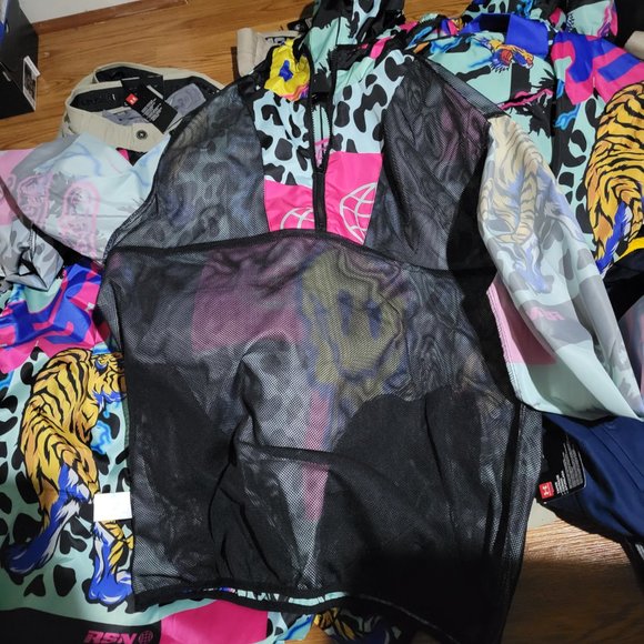 Reason Brand AOP Allover Print Half-Zip Anorak Pullover Jacket Smiley Tiger RSN - Picture 6 of 7